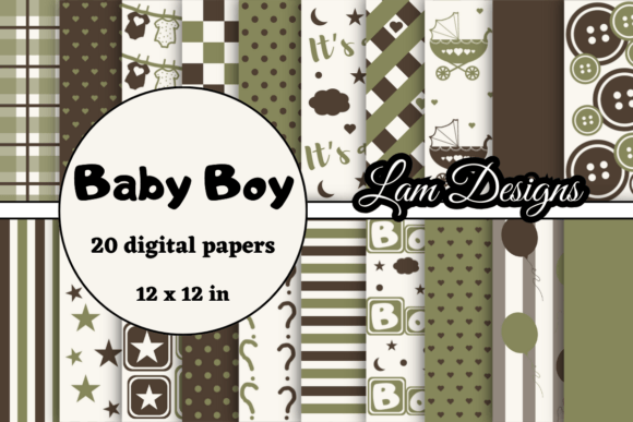 Download Baby Boy Digital Papers - Baby Collection