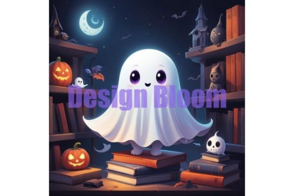 Download Halloween Book Lover Ghost T-shirt - Premium Resources