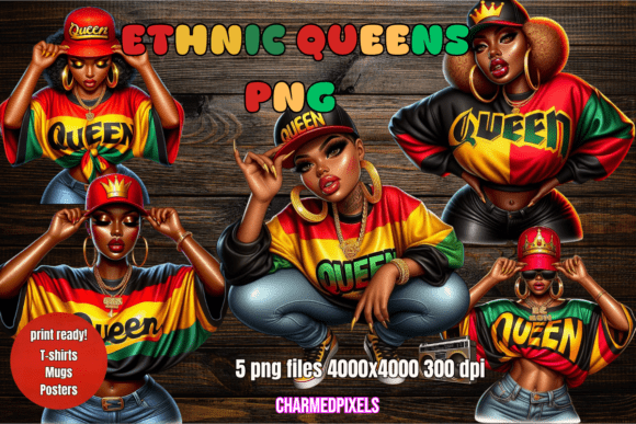 Download Ethnic Black Queens Illustrations - Ethnic Collection