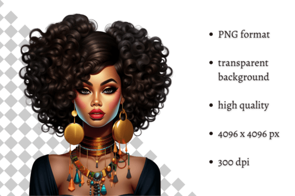 Download African American Ethnic Party Girl PNG - Ethnic Collection