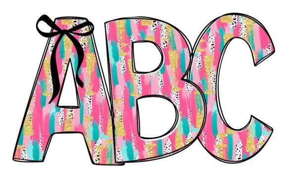 Download Brush Strokes Doodle Alphabet Set PNG - Doodle Collection