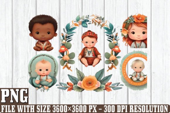 Download Watercolor Boho Baby Clipart - Baby Collection
