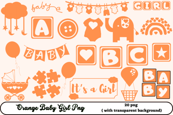 Download Orange Baby Girl Png - Baby Collection