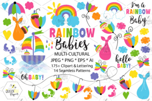 Download Multi-Cultural Rainbow Baby Clipart - Baby Collection