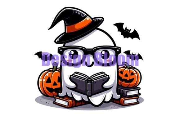 Download Halloween Book Lover Ghost T-shirt - Premium Resources