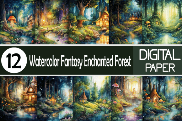 Download Watercolor Fantasy Enchanted Forest - Enchanted forest Collection